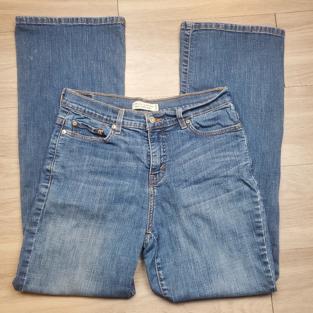 Levis 512 Perfectly Slimming Bootcut Jeans Womens 10M Medium Wash Stretch Denim